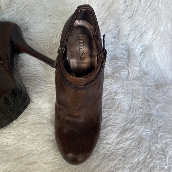 Guess Brown Leather Booties - Picture 5 of 7
